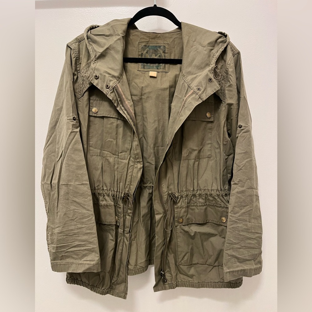 Olive green light fall jacket